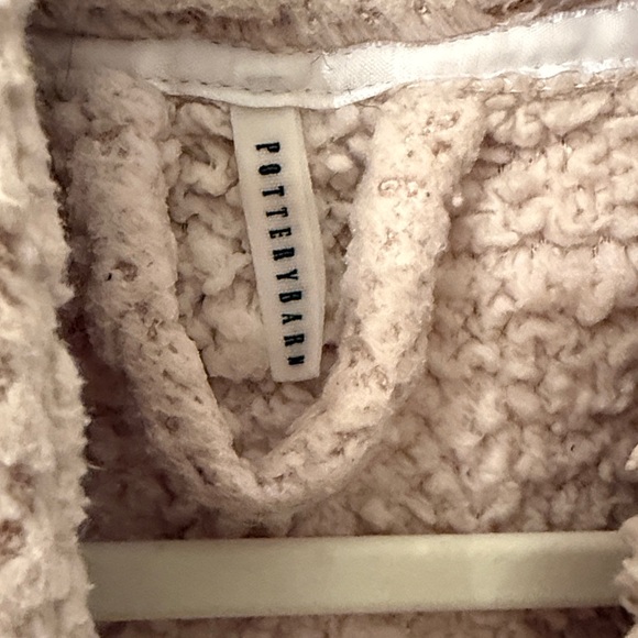 Pottery Barn Robe Cream Textured Sherpa Robe Large - Picture 2 of 6